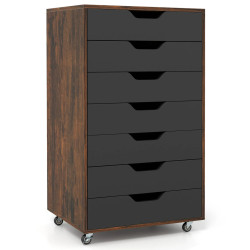 Комод выкатной Costway JV13198CF (Brown/Black) Thumb