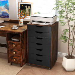 Комод выкатной Costway JV13198CF (Brown/Black)