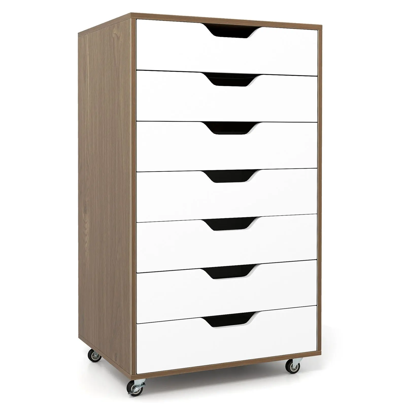Комод выкатной Costway JV13198NA (Natural/White) - 2