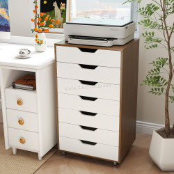 Комод выкатной Costway JV13198NA (Natural/White)