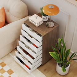 Комод выкатной Costway JV13198NA (Natural/White) Thumb