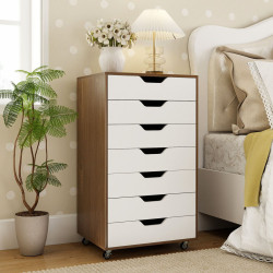 Комод выкатной Costway JV13198NA (Natural/White) Thumb