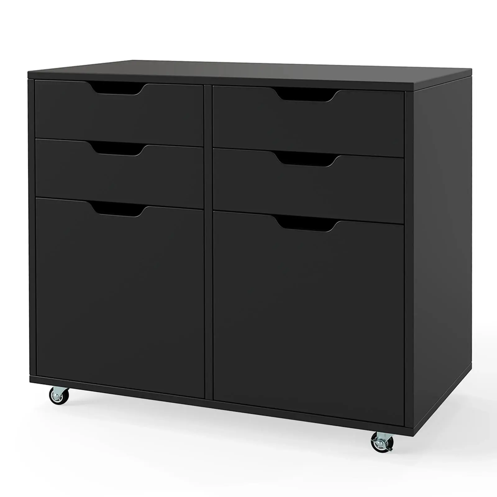 Тумба выкатная Costway JV12025DK (Black) - 2