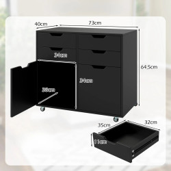 Тумба выкатная Costway JV12025DK (Black) Thumb