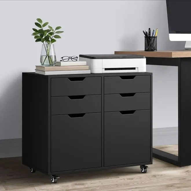 Тумба выкатная Costway JV12025DK (Black)