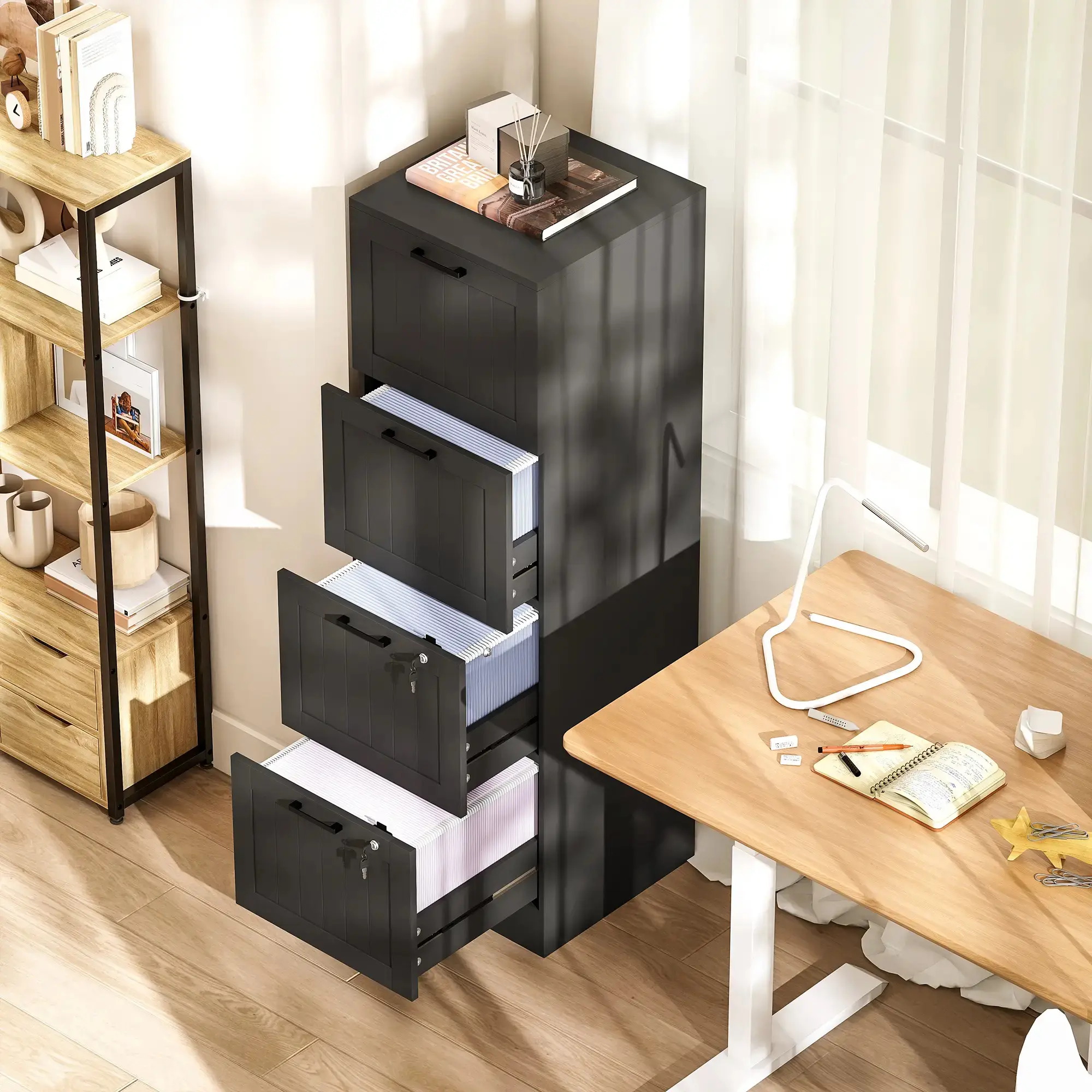 Comoda Homcom 924-104V82BK (Black) - 5