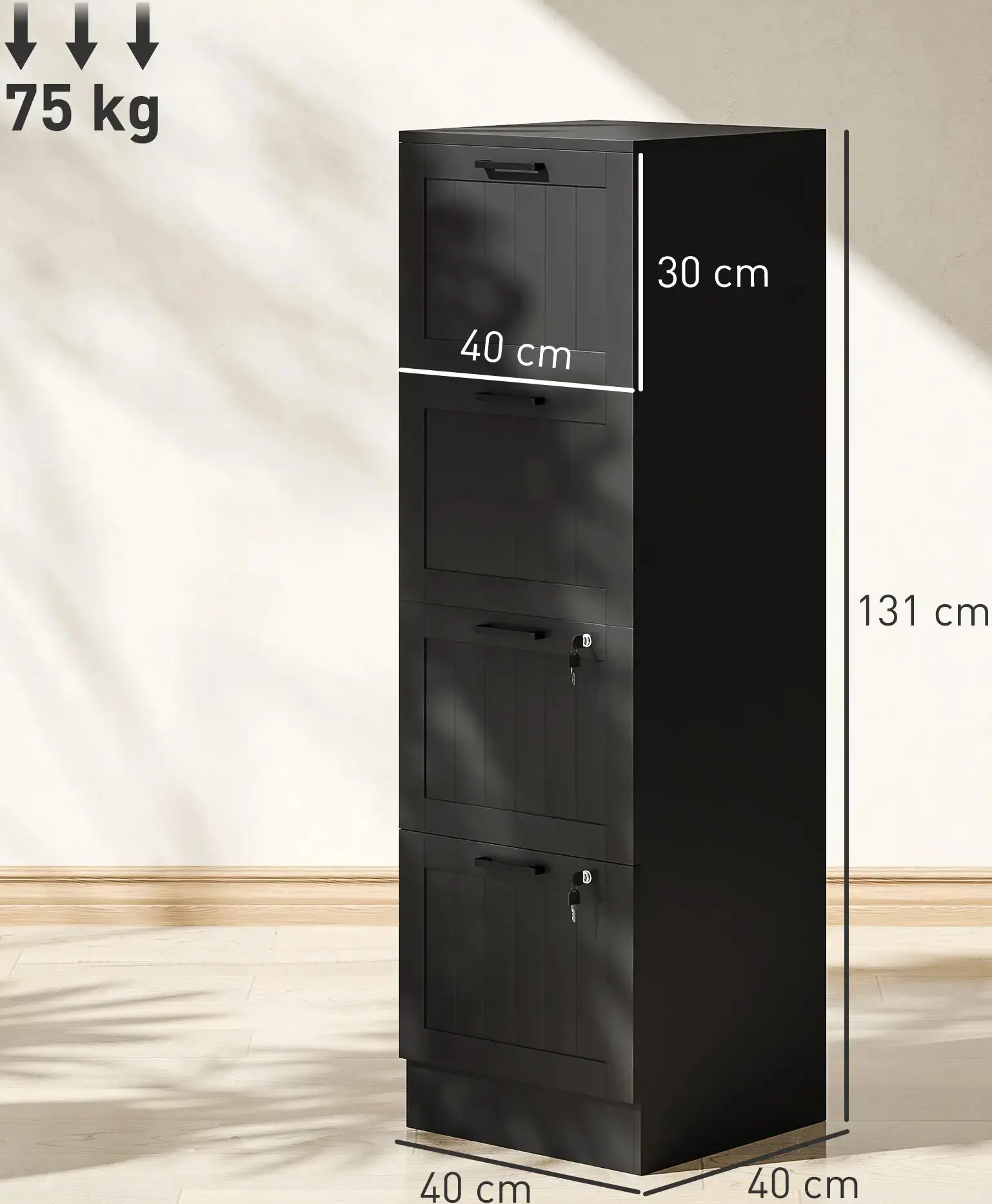 Comoda Homcom 924-104V82BK (Black) - 6