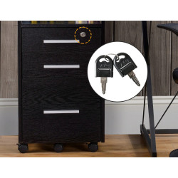 Comoda cu rotile Homcom 836-238V00BK (Black) Thumb