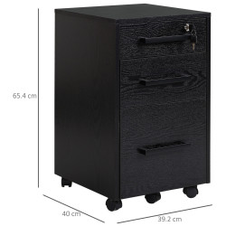 Комод выкатной Homcom 836-239 (Black) Thumb