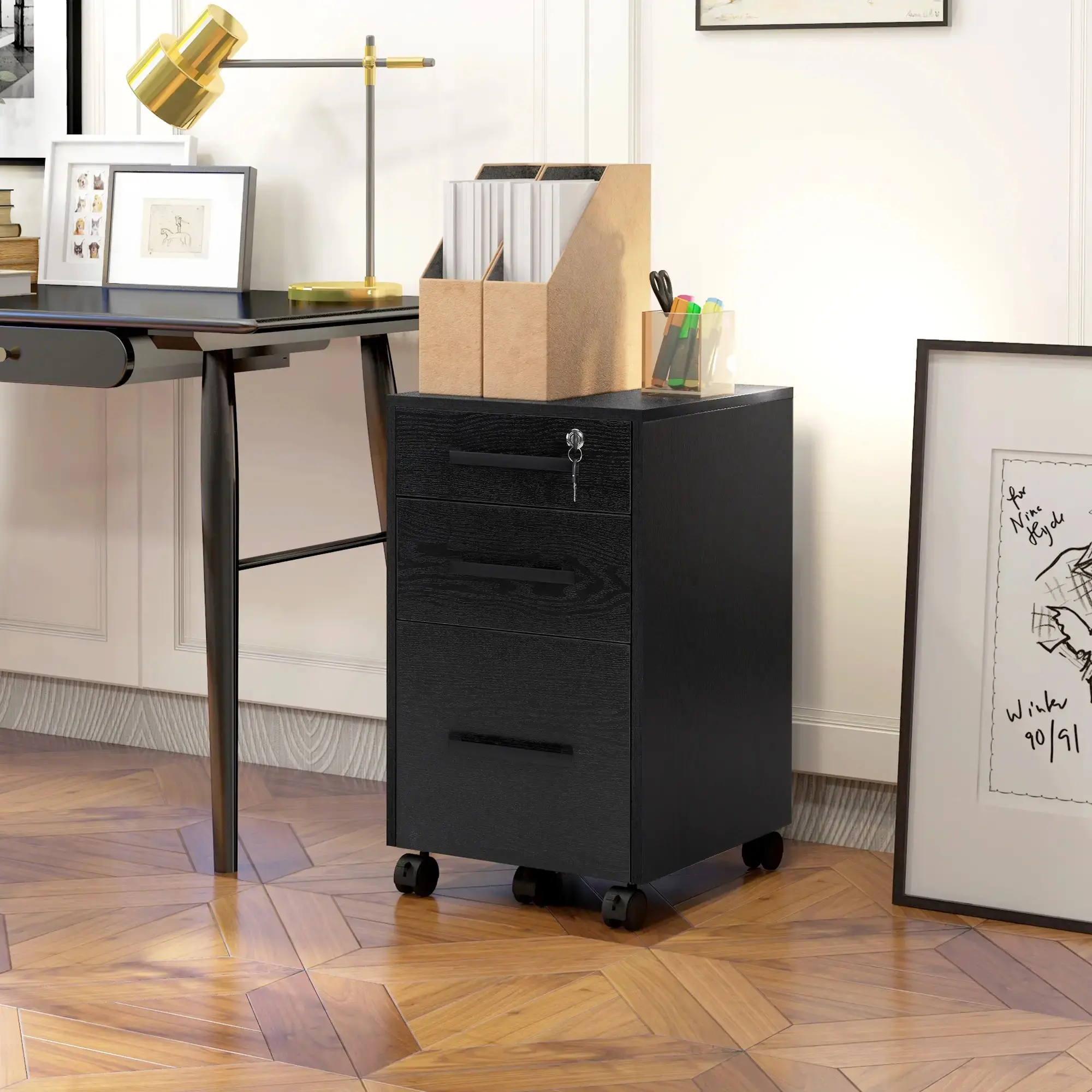 Комод выкатной Homcom 836-239 (Black) - 7