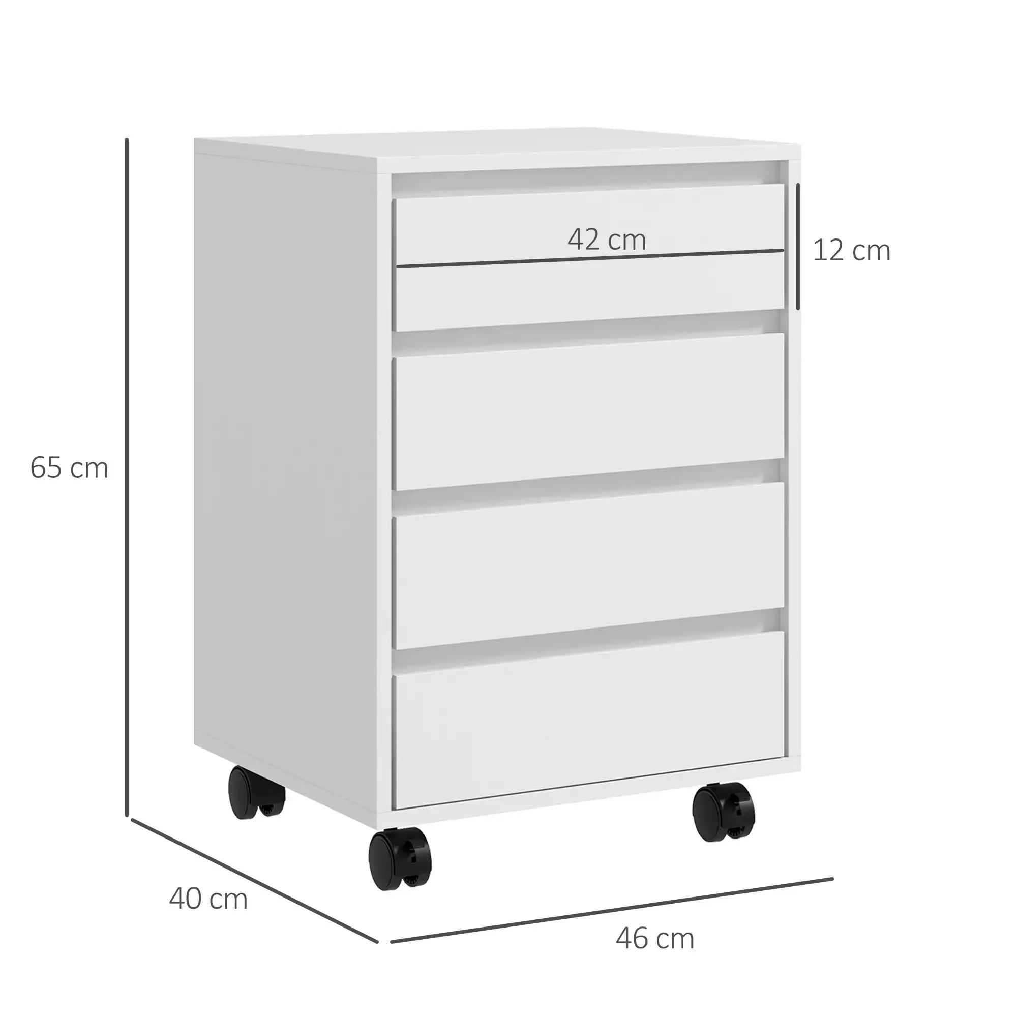 Комод выкатной Homcom 836-364V00WT (White) - 8