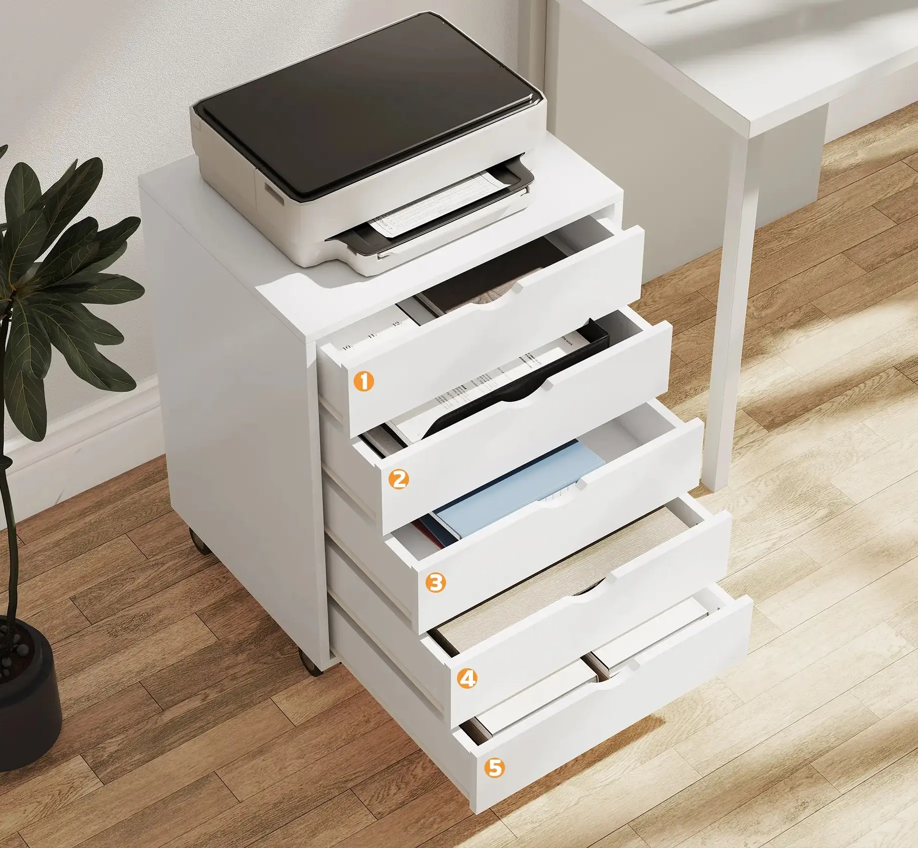 Комод выкатной Homcom 924-126V00WT (White) - 5