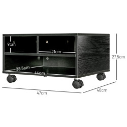 Офисная мобильная тумба Homcom 924-087V01BK (Black) Thumb