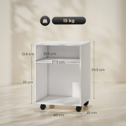 Офисная мобильная тумба Homcom 924-119V00WT (White) Thumb