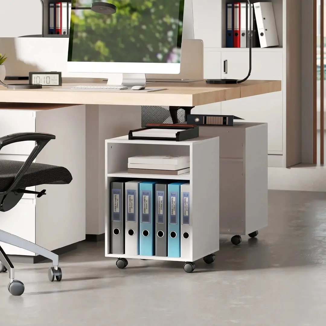 Офисная мобильная тумба Homcom 924-119V00WT (White) - 7