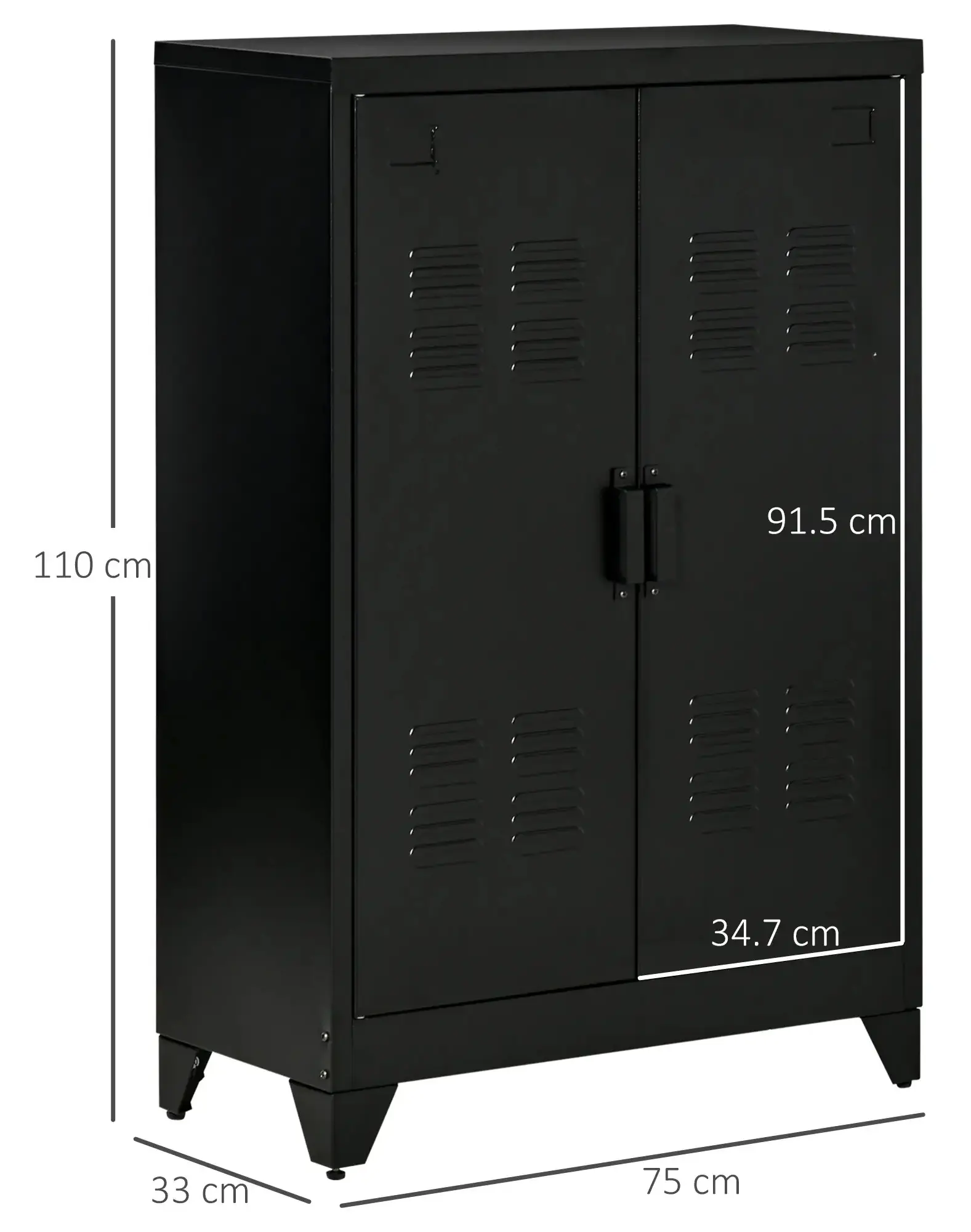 Tumba de birou Homcom 838-148BK (Black) - 4