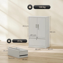 Офисный шкафчик Homcom 924-121V01WT (White) Thumb