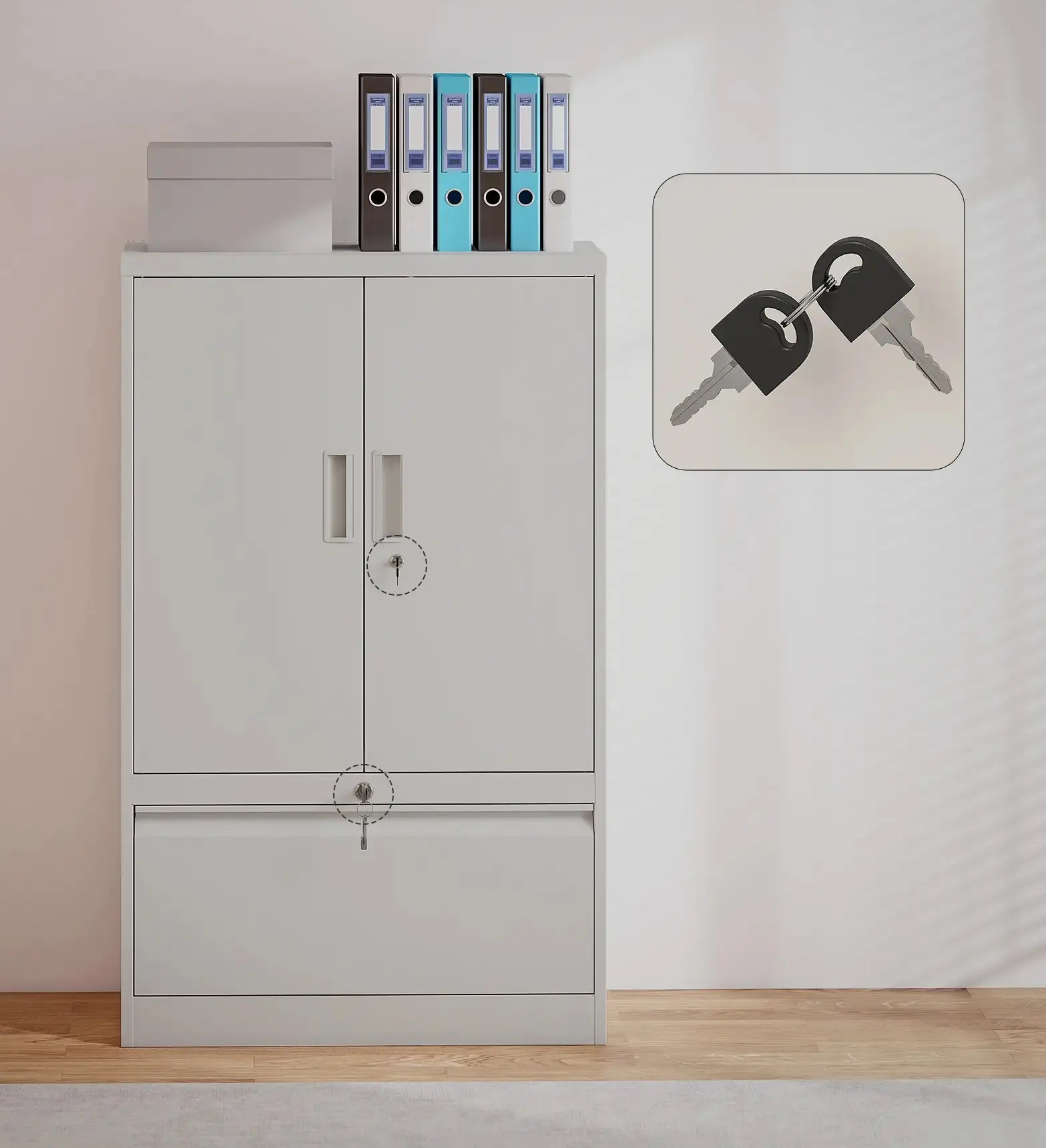 Офисный шкафчик Homcom 924-121V01WT (White) - 7