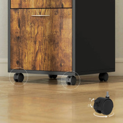 Tumba cu rotile Homcom 836-027V81RB (Black/Rustic Brown) Thumb