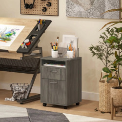 Тумба выкатная Homcom 836-027V82GY (Grey)