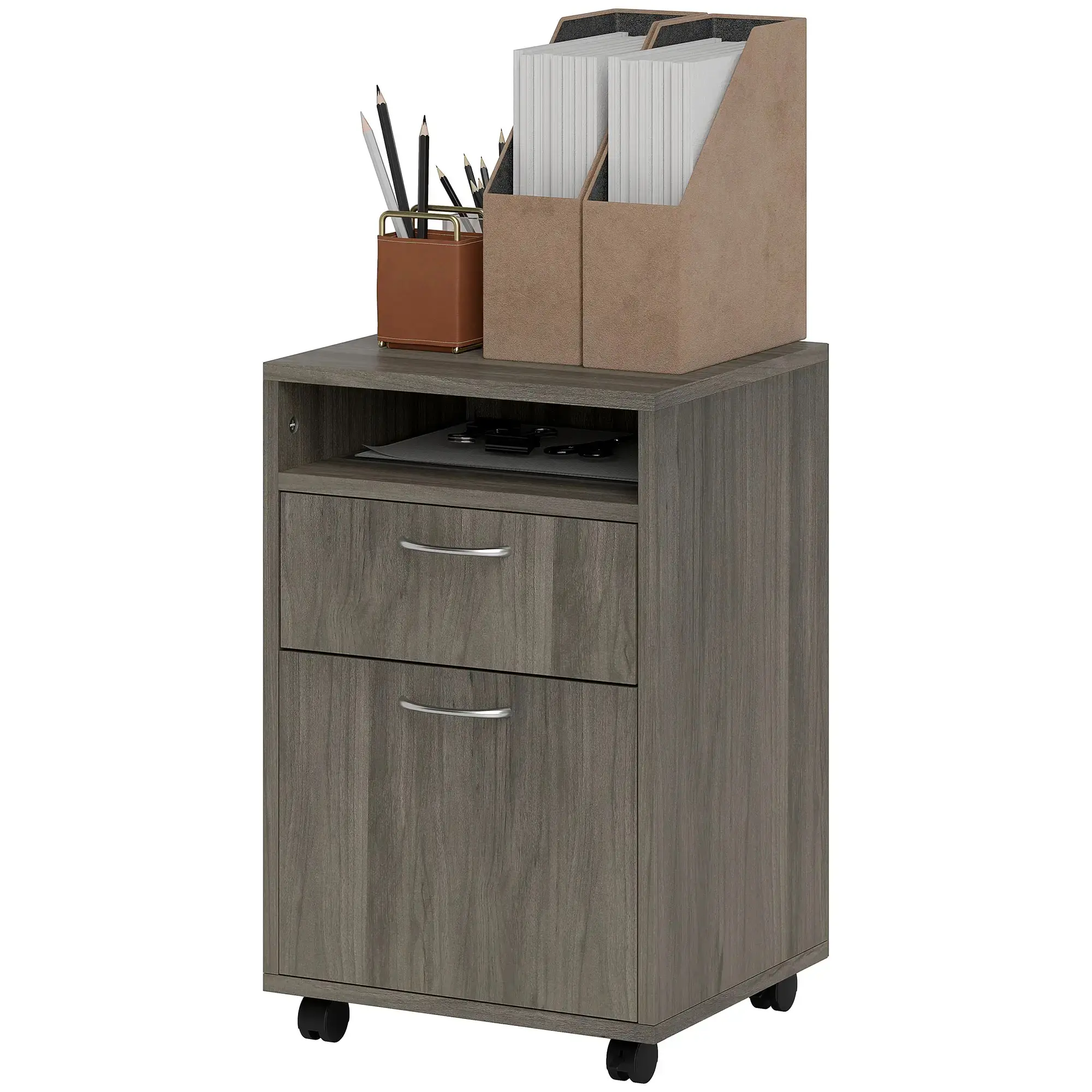 Тумба выкатная Homcom 836-027V82GY (Grey) - 4
