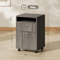 Тумба выкатная Homcom 836-027V82GY (Grey) Thumb