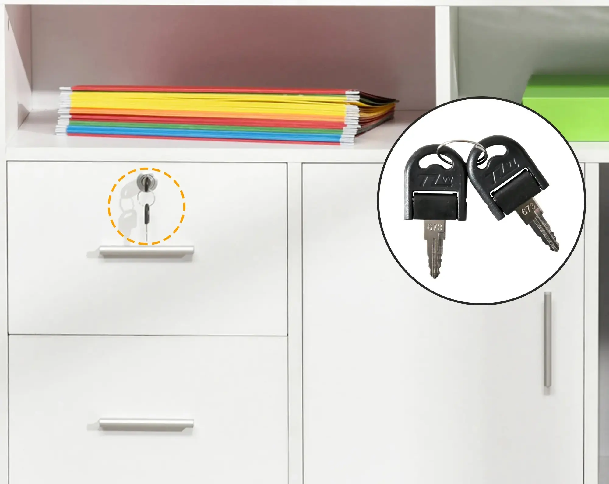 Тумба выкатная Homcom 836-269WT (White) - 4