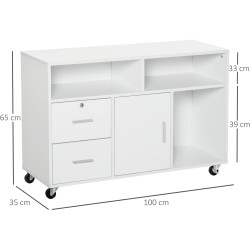 Тумба выкатная Homcom 836-269WT (White) Thumb