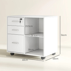 Тумба выкатная Homcom 838-493V00WT (White) Thumb