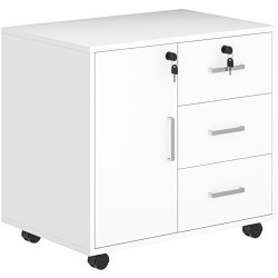 Tumba cu rotile Homcom 838-494V00WT (White) Thumb