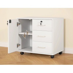 Tumba cu rotile Homcom 838-494V00WT (White) Thumb