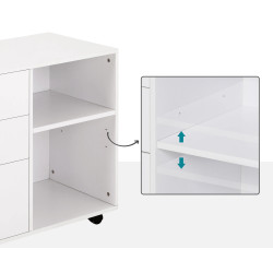 Tumba pe rotile Homcom 924-013WT (White) Thumb