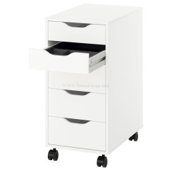 Комод выкатной Ikea Alex 36x76 (Белый)