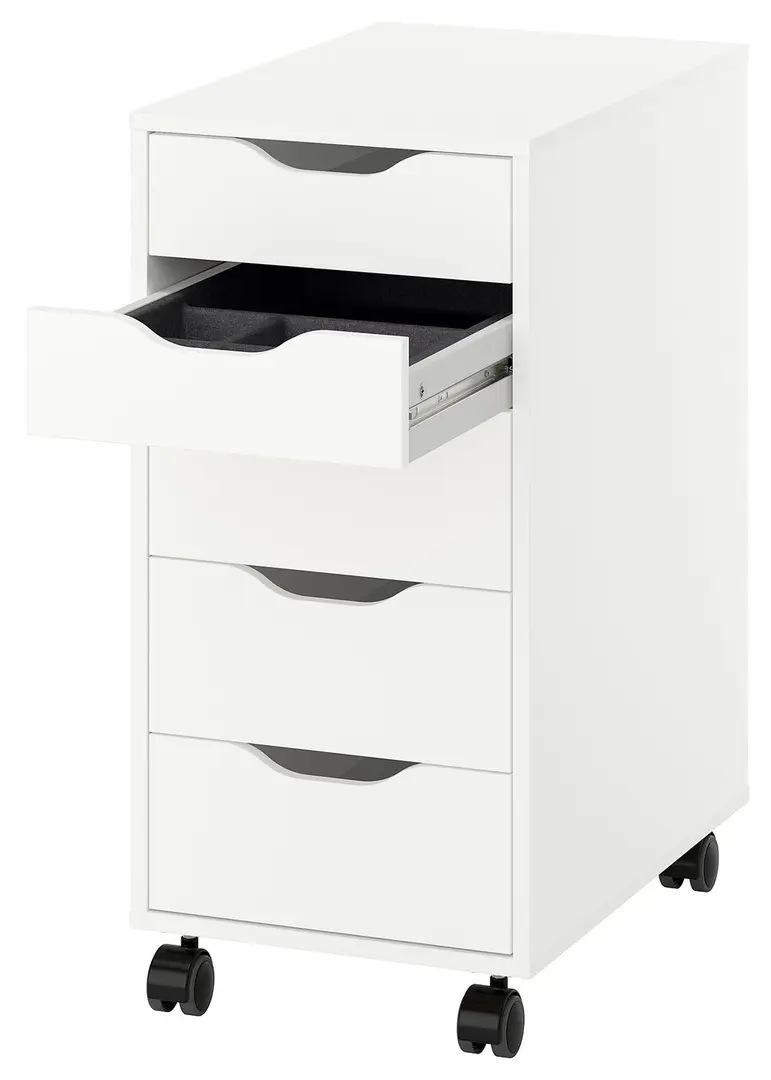 Комод выкатной Ikea Alex 36x76 (Белый)