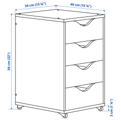 Комод выкатной Ikea Friidrott 35x56 (Белый) Thumb