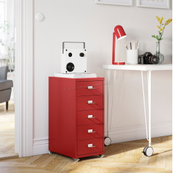 Комод выкатной Ikea Helmer 28x44x65 (Красный)