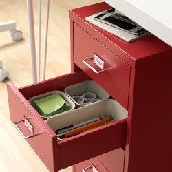 Комод выкатной Ikea Helmer 28x44x65 (Красный) Thumb