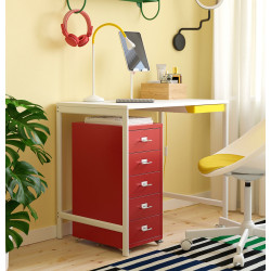 Комод выкатной Ikea Helmer 28x44x65 (Красный) Thumb
