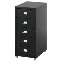 Комод выкатной Ikea Helmer 28x65 (Черный)
