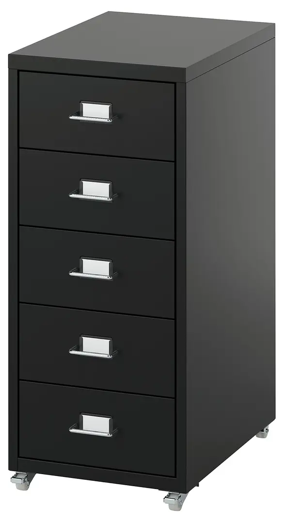 Комод выкатной Ikea Helmer 28x65 (Черный)