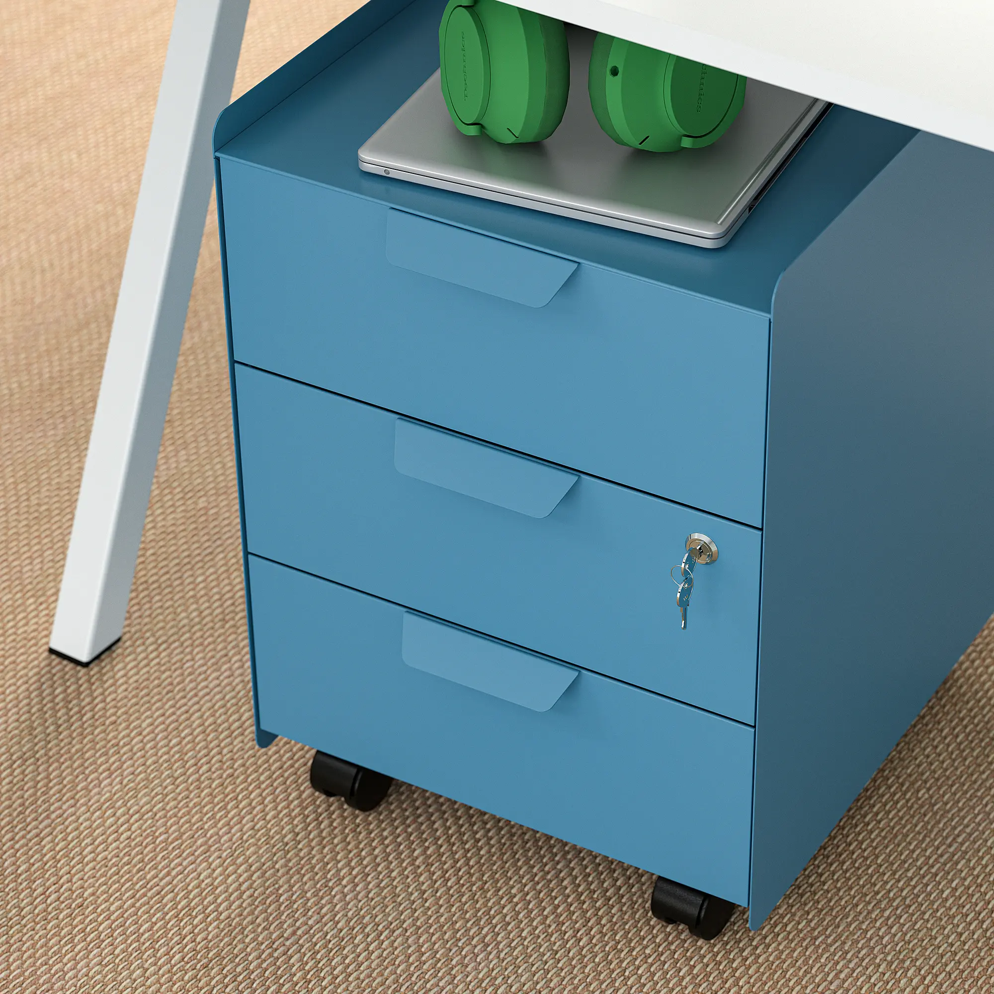 Комод выкатной Ikea Trotten (Синий) - 4