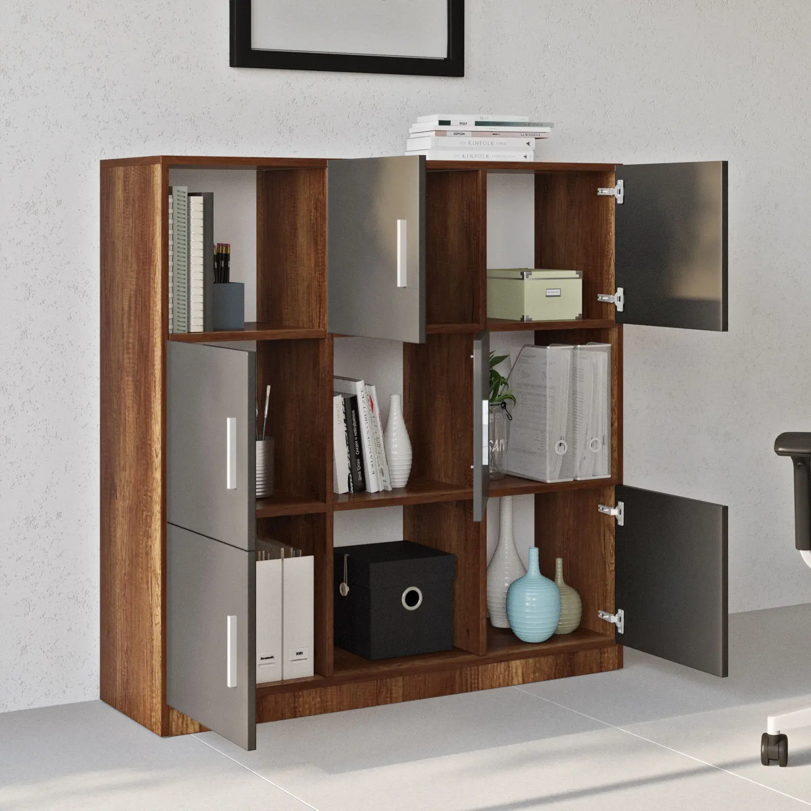 Офисная тумба Mirage Meble Vo7-Ba (Walnut/Anthracite) - 4