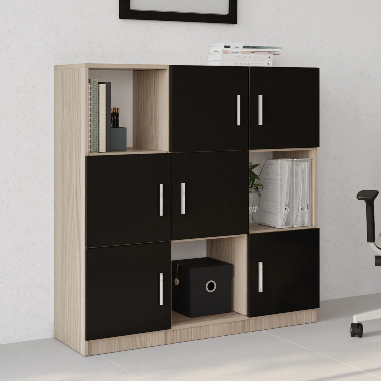 Офисная тумба Mirage Meble Vo7-Ob (Oak/Black) - 2