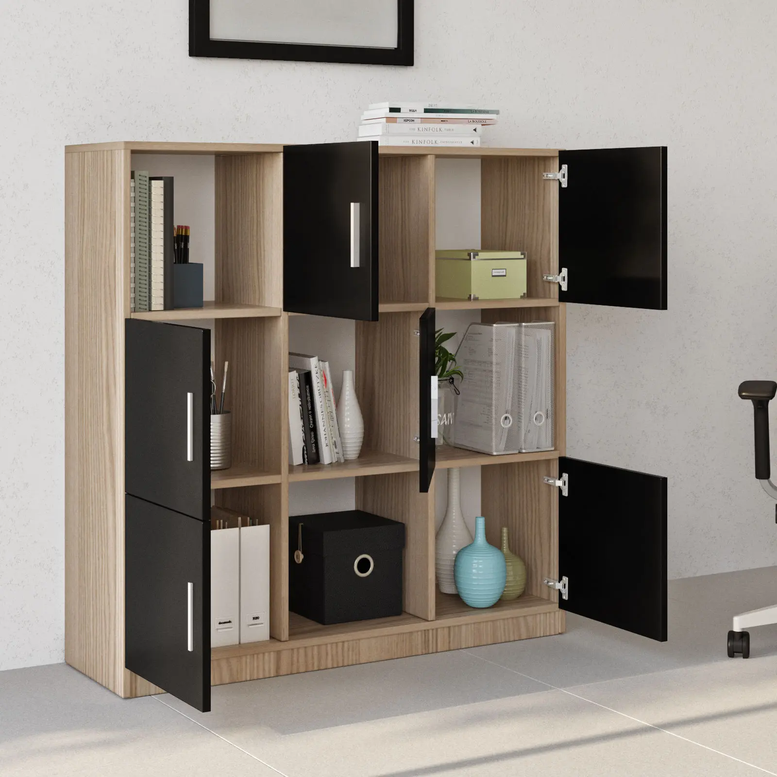 Офисная тумба Mirage Meble Vo7-Ob (Oak/Black) - 3