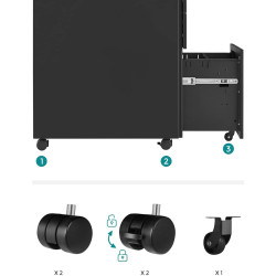 Тумба выкатная Songmics OFC60BK (Black) Thumb