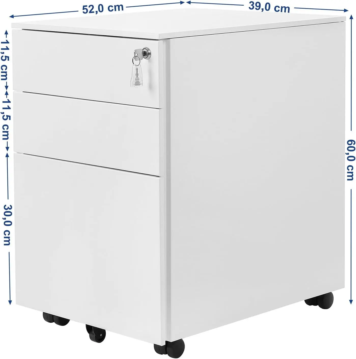 Тумба выкатная Songmics OFC60WT (White)