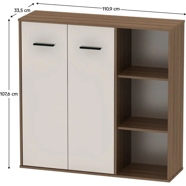 Tumba de birou Tempo Kondela Maurus NEW MA32 (Tabacco Walnut/Cashmere) - 3