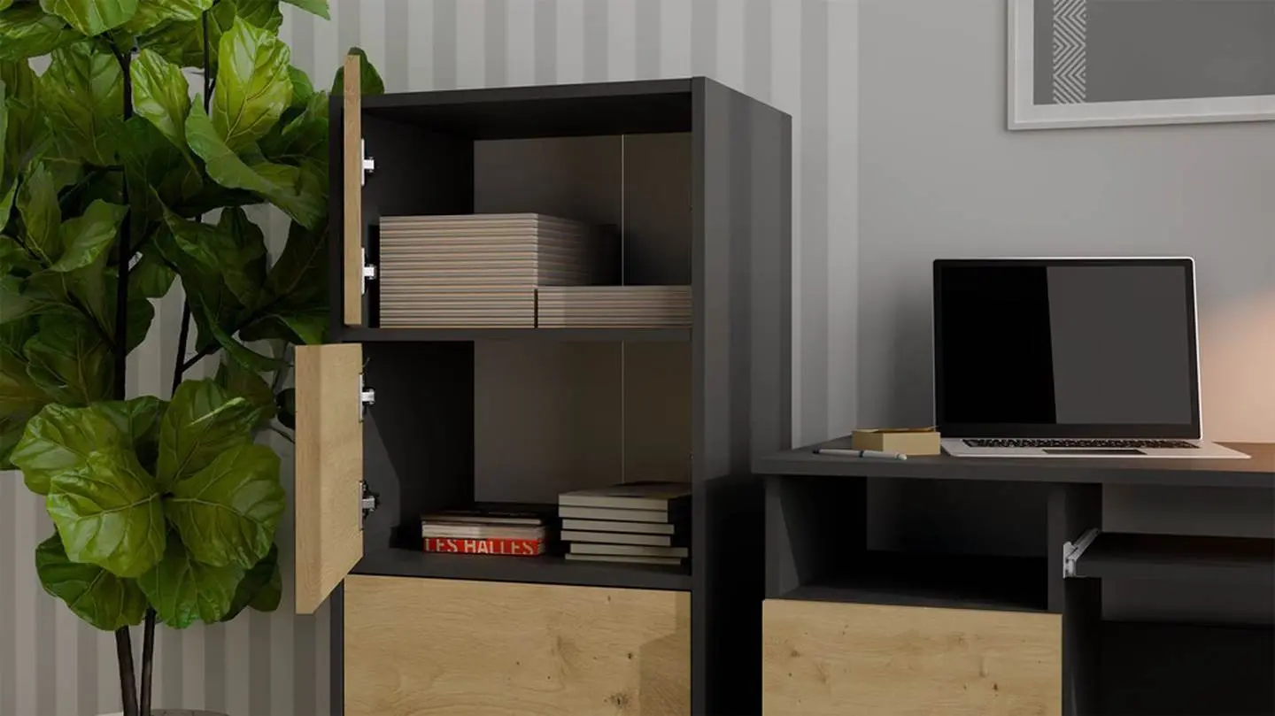 Шкафчик TopEshop Alma (Anthracite/Artisan Oak) - 7