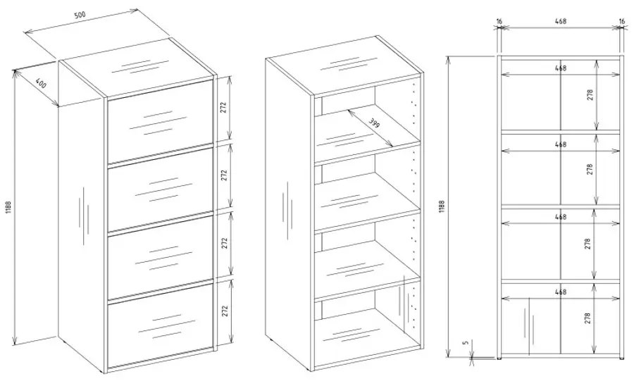 Шкафчик TopEshop Alma (Anthracite/Artisan Oak) - 8