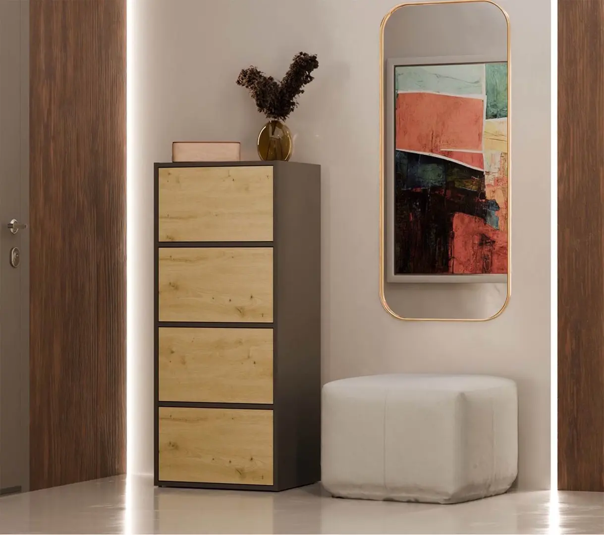 Шкафчик TopEshop Alma (Anthracite/Artisan Oak)